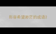 形容希望渺茫的成语