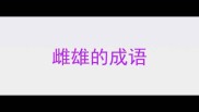 雌雄的成语