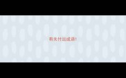 有关付出成语