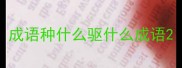 成语种什么驱什么成语