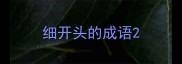 细开头的成语