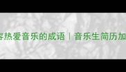 乐器爱好者必看10个形容热爱音乐的成语音乐生简历加分项音乐圈高频用词