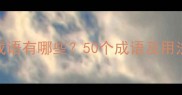 包含之字的经典成语有哪些50个成语及用法附学习指南