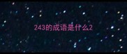 243的成语是什么