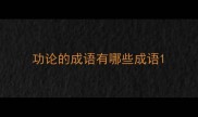 功论的成语有哪些成语