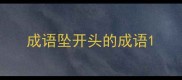 成语坠开头的成语