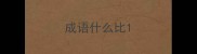成语什么比