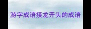 游字成语接龙开头的成语