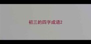 初三的四字成语