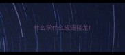 什么学什么成语接龙