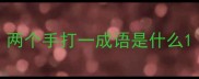 两个手打一成语是什么