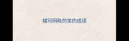 描写阴险的笑的成语