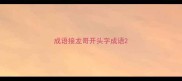 成语接龙哥开头字成语