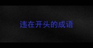 违在开头的成语