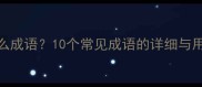 家是什么成语10个常见成语的详细与用法指南