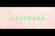 入木三分接龙成语
