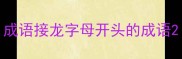 成语接龙字母开头的成语