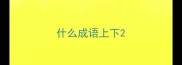 什么成语上下