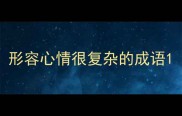 形容心情很复杂的成语