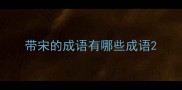 带宋的成语有哪些成语