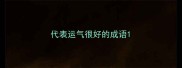 代表运气很好的成语