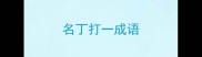 名丁打一成语