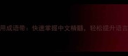 100个常用成语带快速掌握中文精髓轻松提升语言表达力