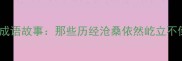 风雨中行走的成语故事那些历经沧桑依然屹立不倒的智慧结晶