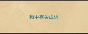 和中有关成语