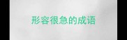 形容很急的成语