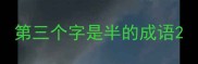 第三个字是半的成语