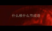 什么根什么节成语