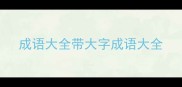 成语大全带大字成语大全
