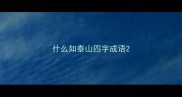 什么如泰山四字成语