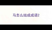 马怎么组成成语