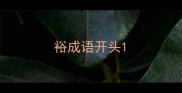 裕成语开头