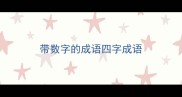 带数字的成语四字成语
