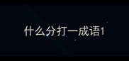 什么分打一成语