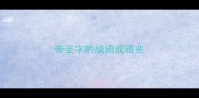 带至字的成语成语些