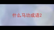 什么马功成语