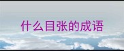 什么目张的成语