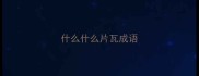什么什么片瓦成语