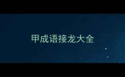 甲成语接龙大全