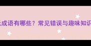 无无成语有哪些常见错误与趣味知识全