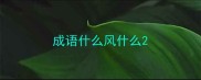 成语什么风什么