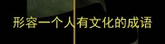 形容一个人有文化的成语