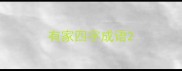 有家四字成语
