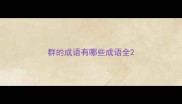 群的成语有哪些成语全