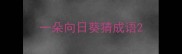 一朵向日葵猜成语
