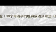 海字成语大全30个带海字的经典成语及用法附记忆技巧